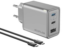 Зарядное устройство EcoFlow Rapid 65W Silver (EFA-65W-GAN-CHARGER-EU)