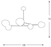 Люстра Ozcan Gold 4023-5Y фото №2 — интернет-магазин Desire.md