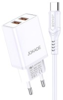 Încărcător Jokade JB024 USB to Type-C White (JB024WCCTYWH)