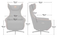 Scaun gaming Cougar Magus Black/Orange with Footrest imaginea #10 — magazin online Desire.md