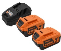 Incarcator+2 baterii Villager Fuse 18V 4.5A+ Set Battery 2x4.0Ah