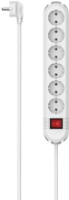 Protecţie împotriva supratensiunii Hama Power Strip 6-Way 2m White (223131)