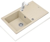 Chiuvetă de bucătărie Teka Stone 50 B TG 1B 1D Auto Sand Beige imaginea #2 — magazin online Desire.md