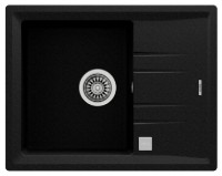 Chiuvetă de bucătărie Teka Stone 45 S TG 1B 1D Black Metallic