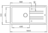 Chiuvetă de bucătărie Teka Stone 60L TG 1B 1D Topaz Beige imaginea #2 — magazin online Desire.md