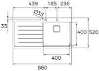 Chiuvetă de bucătărie Teka Zenit RS15 1B 1D L 86 Inox PureLine imaginea #4 — magazin online Desire.md