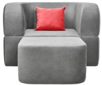 Бескаркасное раскладное кресло Edka Vega 100x200x40 M18 Dark Grey