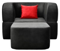 Fotoliu extensibil Edka Vega 120x200x40 M37 Black