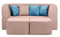 Canapea fără ramă Edka Vega 180x200x40 M19 Pink Powder imaginea #3 — magazin online Desire.md