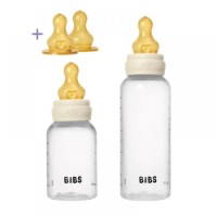 Biberoane pentru bebeluș BIBS Grow and Flow set Latex Ivory 150ml/270ml (5018216)