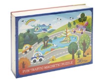 Joc educativ New World Fun Traffic Magnetic Puzzle (QZM-1006)