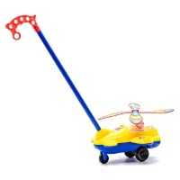 Jucarie de impins si tras New World Helicopter Yellow (8586) imaginea #2 — magazin online Desire.md