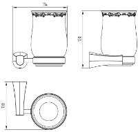 Pahar pentru periuțe de dinți Imprese Cuthna Stribro 120280 imaginea #2 — magazin online Desire.md