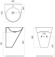 Умывальник Imprese Labe i11501 фото №2 — интернет-магазин Desire.md