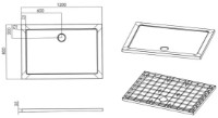 Душевой поддон Imprese ShowerPad SPS-1280 фото №3 — интернет-магазин Desire.md