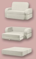 Canapea fără ramă Edka Terra 3in1 140x200x30 M1 White Smoke imaginea #2 — magazin online Desire.md