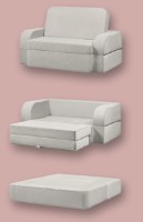 Canapea fără ramă Edka Terra 3in1 140x200x30 M17 Light Grey imaginea #2 — magazin online Desire.md