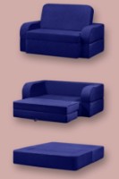 Canapea fără ramă Edka Terra 3in1 140x200x30 M34 Dark Blue imaginea #3 — magazin online Desire.md