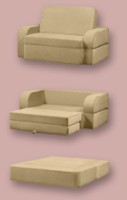 Бескаркасный диван Edka Terra 3in1 140x200x30 M42 Light Brown фото №3 — интернет-магазин Desire.md