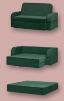 Canapea fără ramă Edka Terra 3in1 160x200x30 P15 Green Emerald imaginea #2 — magazin online Desire.md