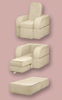 Fotoliu extensibil Edka Terra 3in1 80x180x30 P1 White imaginea #2 — magazin online Desire.md