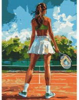 Tablou pe numere Brushme Jucătoare de tenis (BS54111FC)