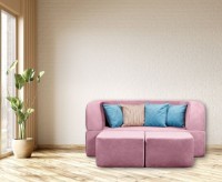 Бескаркасный диван Edka Vega 180x200x40 M36 Pink