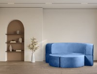 Бескаркасный диван Edka Luna 200 M33 Blue Aquamarine