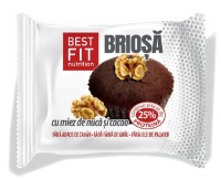 Brioșe proteice Best Fit Miez de nuca si Cacao 60g 4pcs