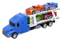 Set de mașini New World Transporter Truck 1:24 Blue (666-61C)