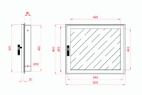 Дверца для печи Kaminok 45x55 SP-R