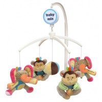 Jucărie pentru pătuturi si carucioare Baby Mix TK/794M Monkeys and Elephants