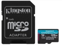 Карта памяти Kingston microSD 128Gb Class10 A2 UHS-I U3 (V30) + SD Adapter (SDCG4/128GB)