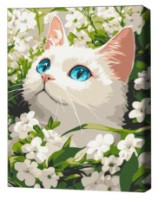 Tablou pe numere Brushme Pisicuța primăverii (KBS0191FC)