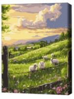 Tablou pe numere Brushme Poienița de primăvară (BS54293FC)