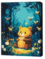 Tablou pe numere Brushme Prietenia cu albinele (KBS0195FC)