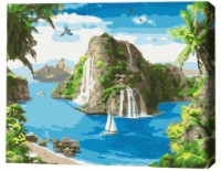 Tablou pe numere Brushme Port tropical (RBS34675FC)
