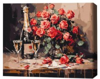 Tablou pe numere Brushme Șampanie pentru doi (RBS53882FC)
