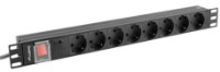 Protecţie împotriva supratensiunii Lanitron PDU 19'' 8 UPS outlets + IEC320 C14 Black