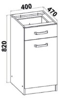 Bucatarie modulara Yasen Саманта 40x82 1Я1Д White/Oak Artisan imaginea #4 — magazin online Desire.md