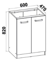 Кухонный модуль Yasen Саманта 60x82 White/Oak Kraft White фото №4 — интернет-магазин Desire.md
