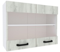 Bucatarie modulara Yasen Саманта 80x60 Vitrina White/Oak Kraft White imaginea #1 — magazin online Desire.md