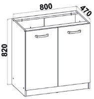 Bucatarie modulara Yasen Саманта 80x82 White/Oak Kraft White imaginea #5 — magazin online Desire.md