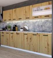 Bucatarie modulara Yasen Саманта 80x82 White/Oak Artisan imaginea #4 — magazin online Desire.md