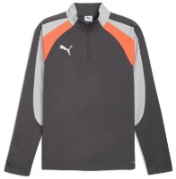 Мужская олимпийка Puma Individualliga 1/4 Zip Top Shadow Gray/Puma White/Glowing Red, s.XXL