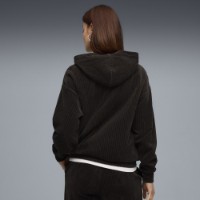 Hanorac damă Puma Ess Elevated Comfort Velour Rib Hoodie Puma Black, s.S imaginea #3 — magazin online Desire.md