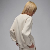 Женская толстовка Nike W Jordan Brkln Flc Crew 24 Light Orewood Brown/White, s.M фото №2 — интернет-магазин Desire.md