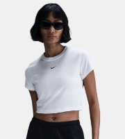 Tricou de dame Nike W Nsw Nk Chll Knt Crp White/Black, s.S