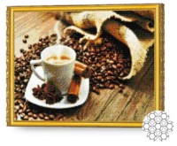 Pictura cu diamante după numere Art Gallery Premium Cafea aromată 40x50cm (GA70959)