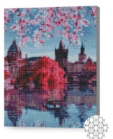 Pictura cu diamante după numere Art Gallery Premium Primăvară în oraș 30x40cm (XQB75768)